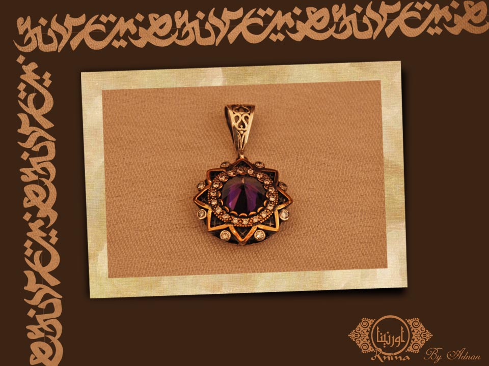 Ornina handmade op8 amythist pendant